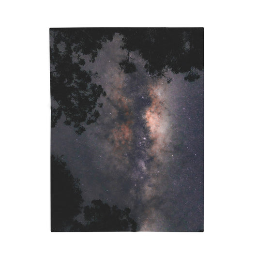 Milky Way Night Sky Velveteen Plush Blanket